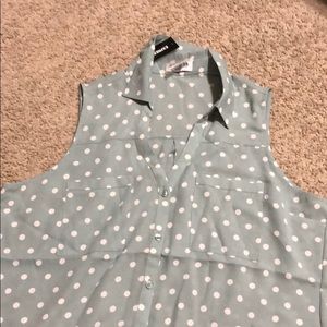 Light blue Polka Dot Express shirt I size Large